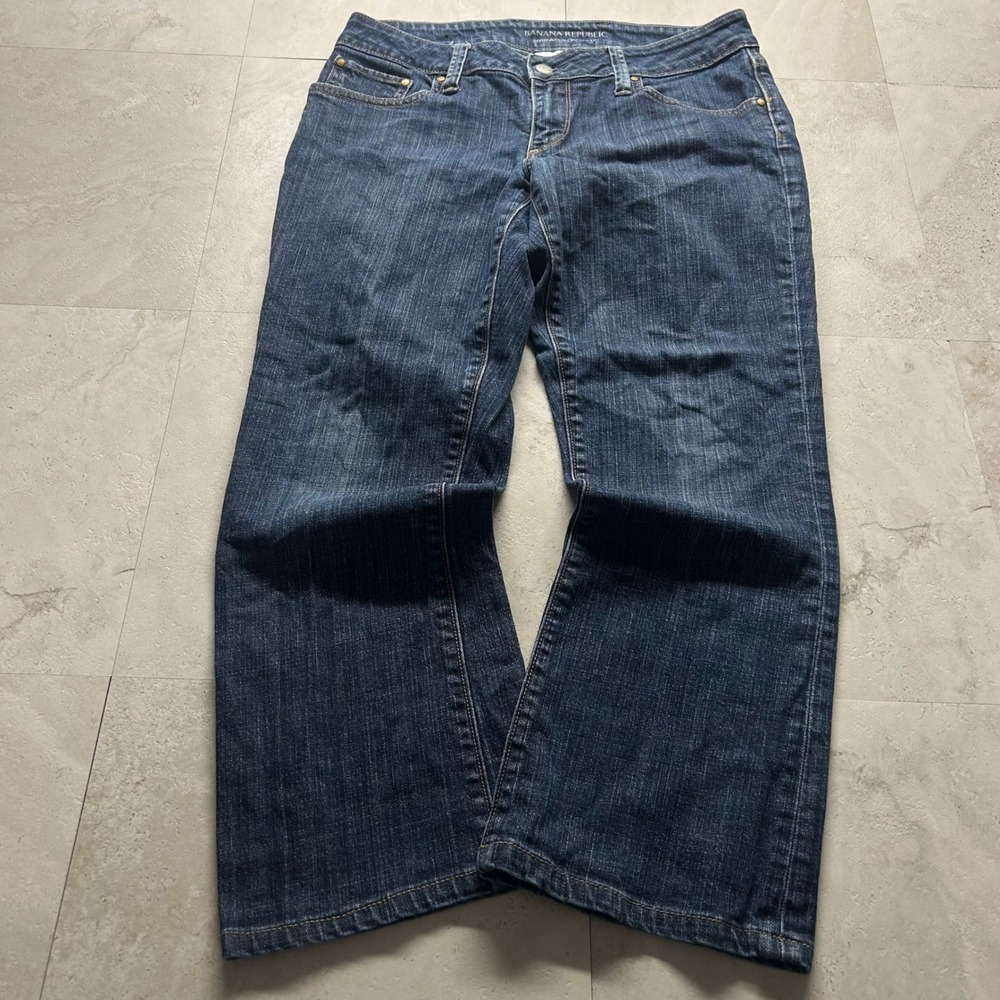 Banana Republic Urban Boot Cut Jeans Dark Wash Women Size 4 Blue Denim Classic
